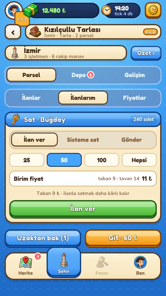 Pazar ekranı